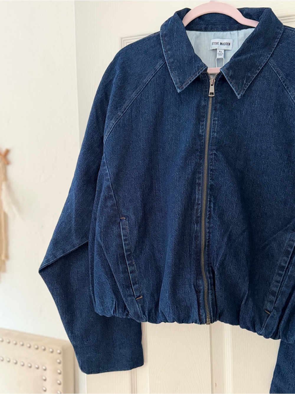 Steve Madden Indigo Denim Zip Jacket